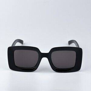 Gucci GG1718S 001 BRAND NEW Sunglasses Black Grey Women Square